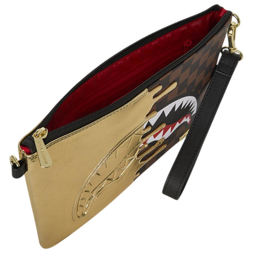 Sprayground Τσαντάκι ώμου Sharks In Paris Gold Drip Crossover Clutch